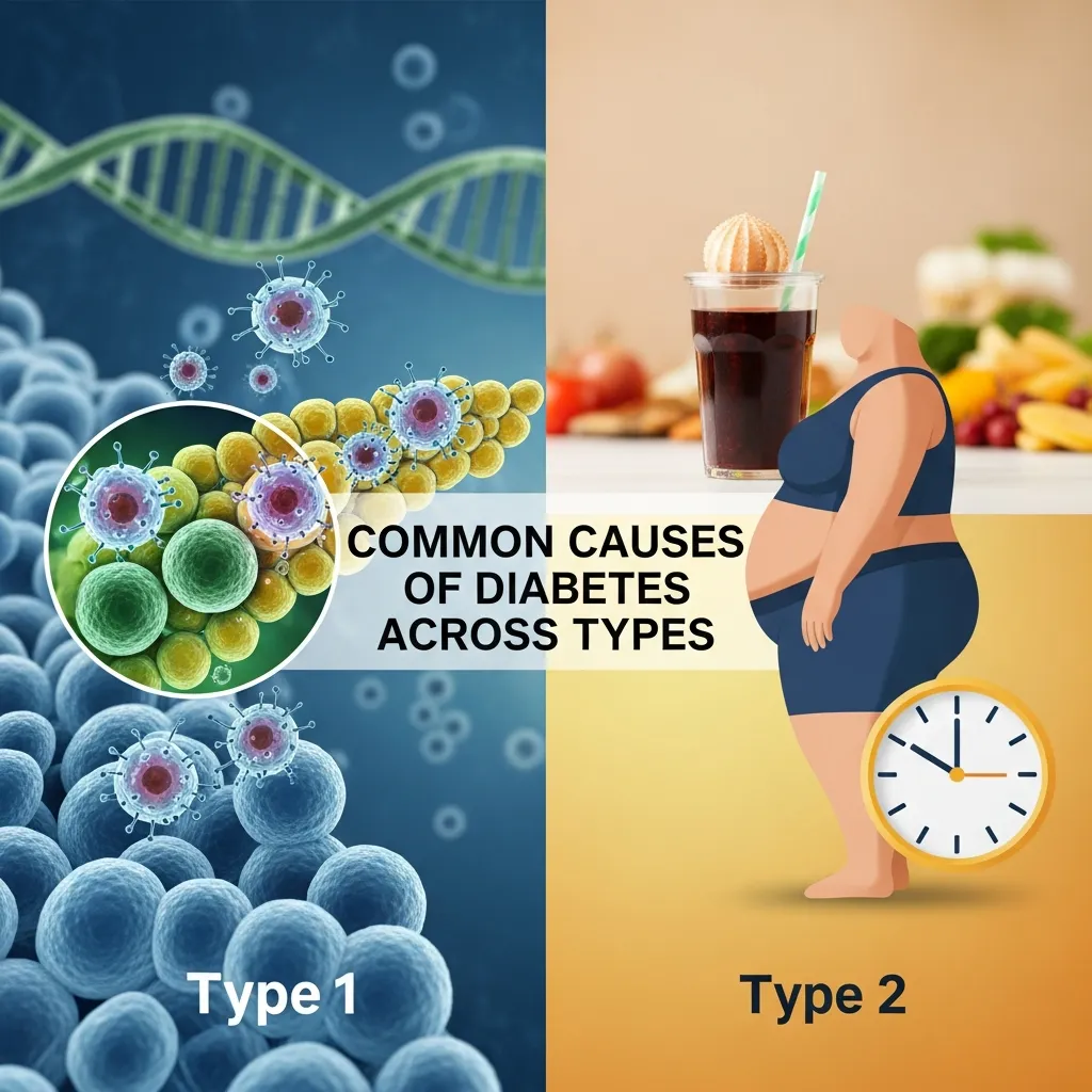 Causes of diabetes.