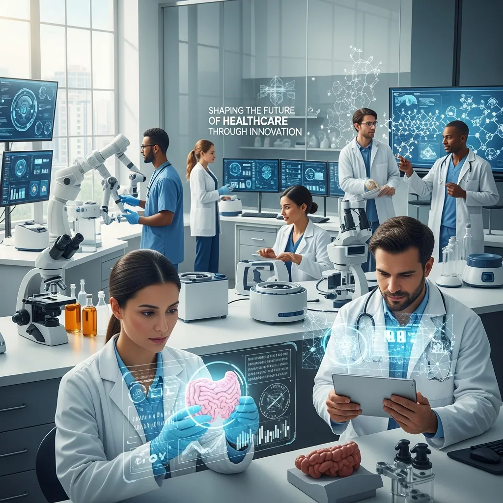 Future healthcare innovation illustration