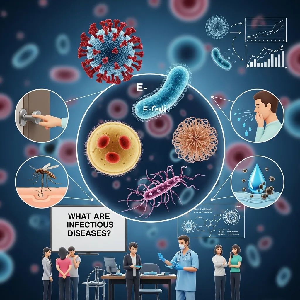 Infectious diseases caused by harmful germs entering the body